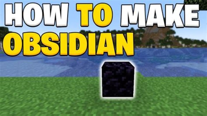 How do i get obsidian in minecraft