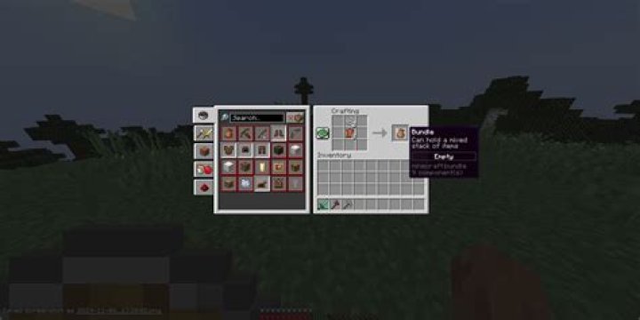 How do you make bundles in minecraft