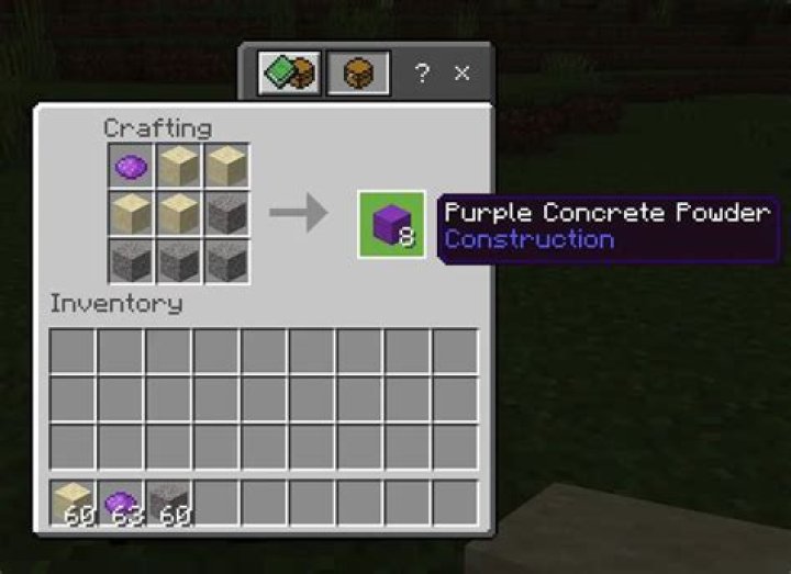 How do you make concrete in minecraft