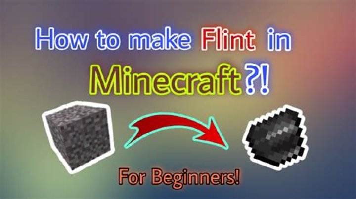 How do you make flint in minecraft