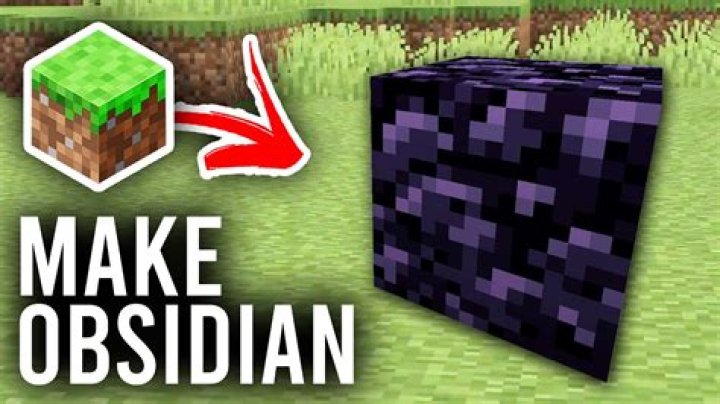 How do you make obsidian in minecraft