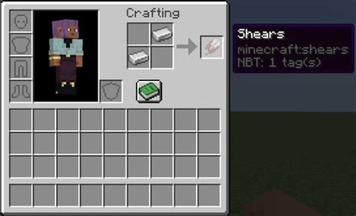 How do you make shears in minecraft