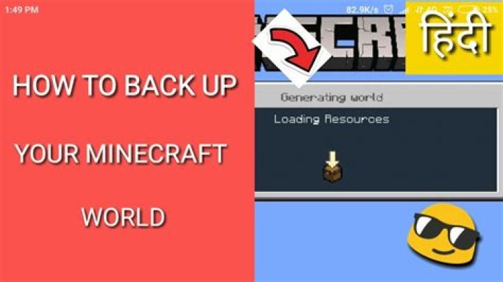 How to back up minecraft world