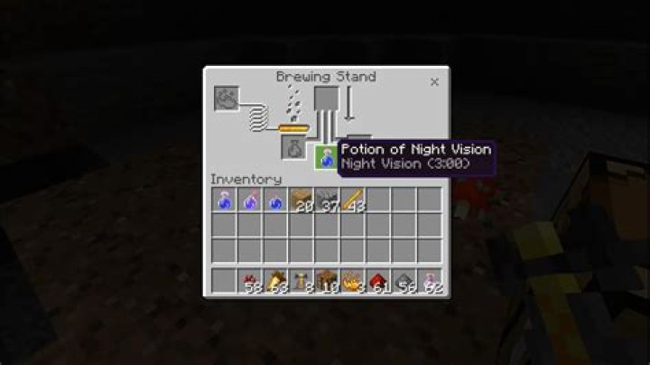 How to brew night vision potion minecraft