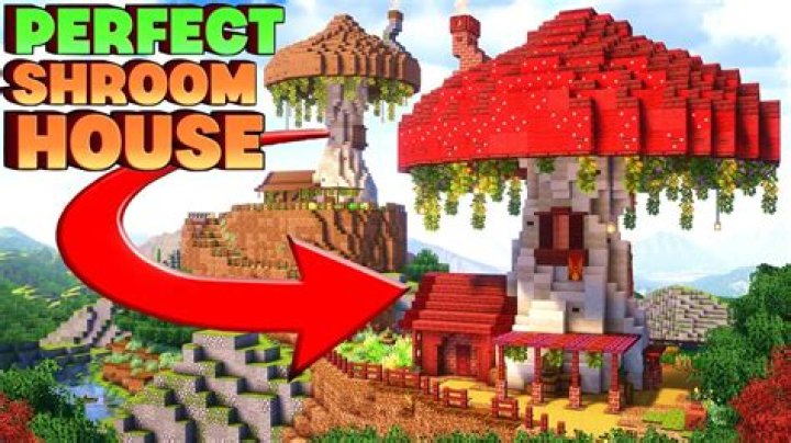 How to build a mushroom in minecraft
