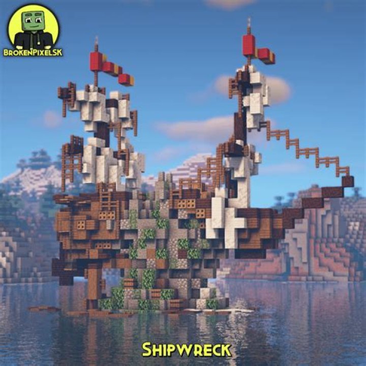 How to build a shipwreck in minecraft