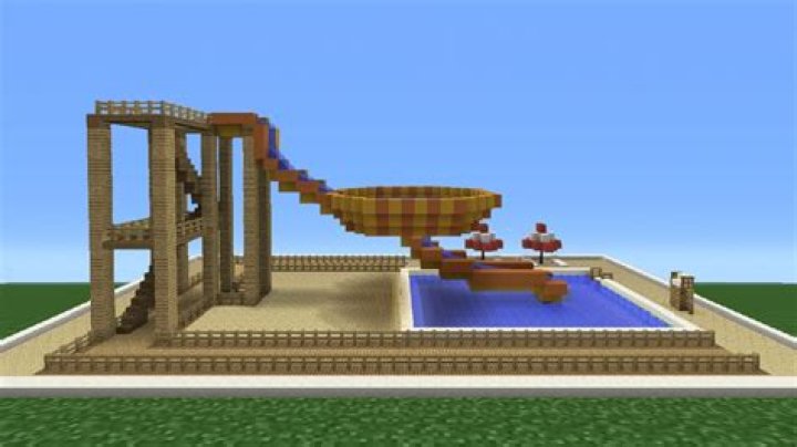 How to build a waterslide in minecraft
