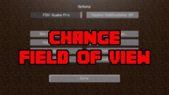 How to change fov minecraft java