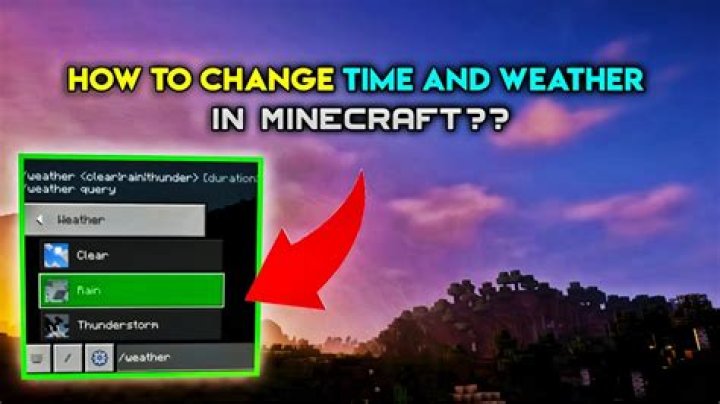 How to change the weather in minecraft