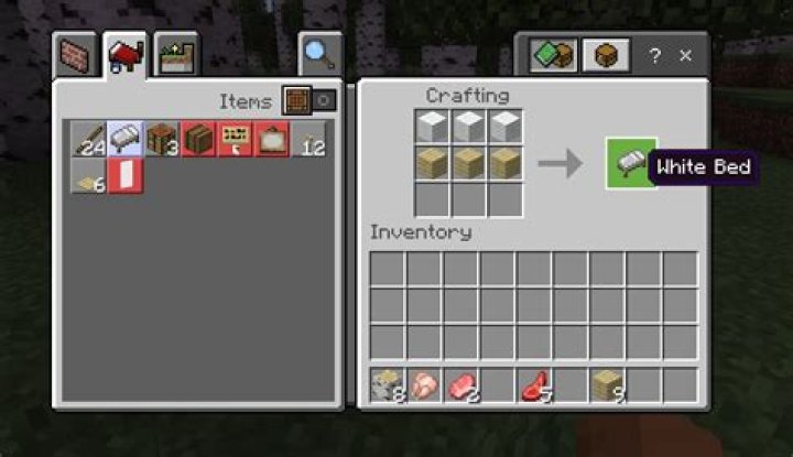How to craft a bed minecraft