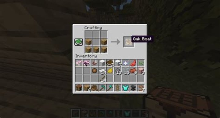 How to craft a boat minecraft