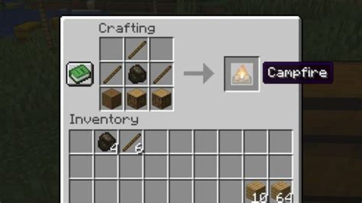 How to craft a campfire in minecraft