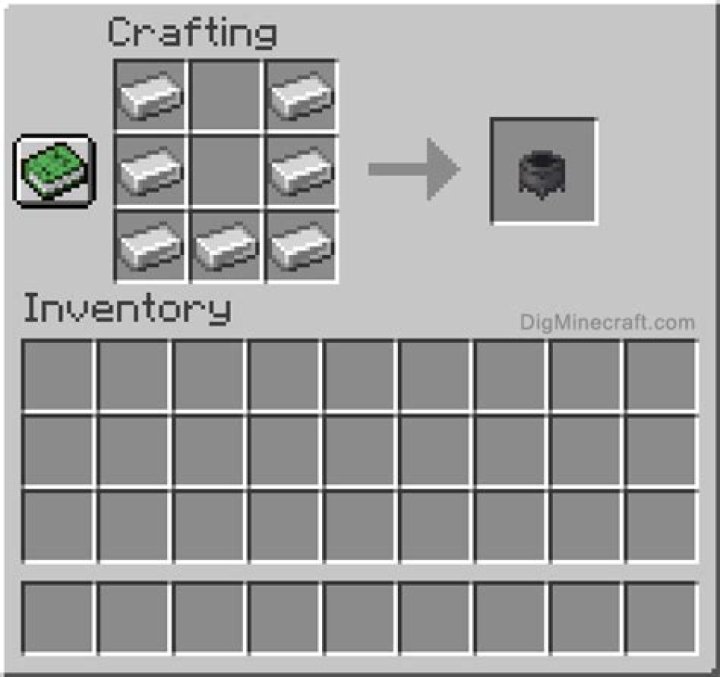 How to craft a cauldron in minecraft
