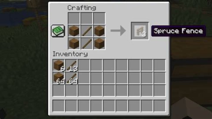 How to craft a fence minecraft