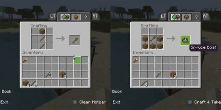 How to craft a minecraft boat