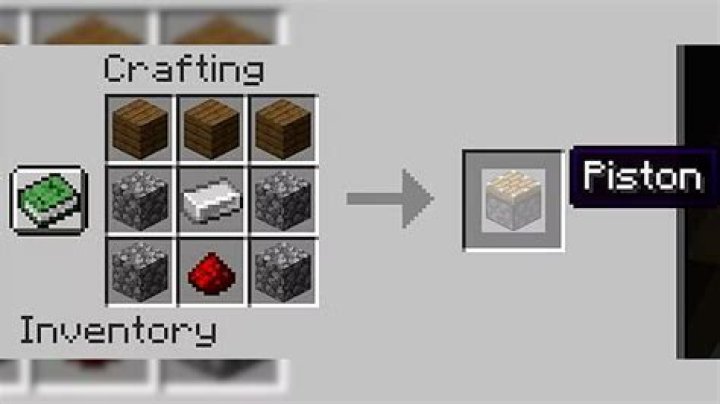 How to craft a piston in minecraft