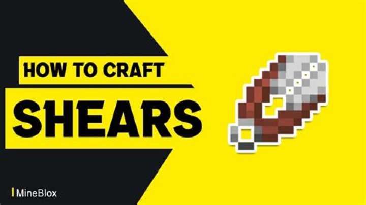 How to craft a shear in minecraft