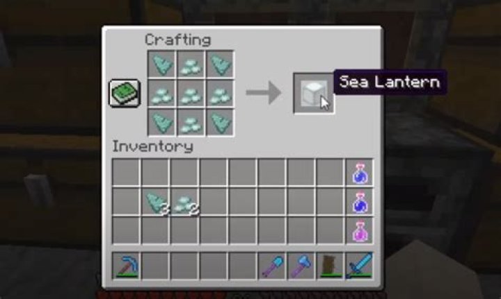 How to craft sea lanterns in minecraft