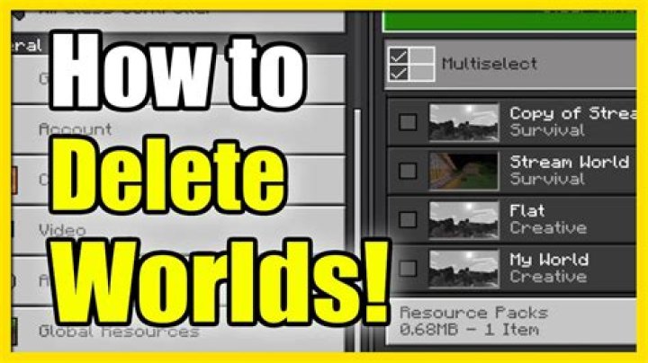 How to delete a world on minecraft