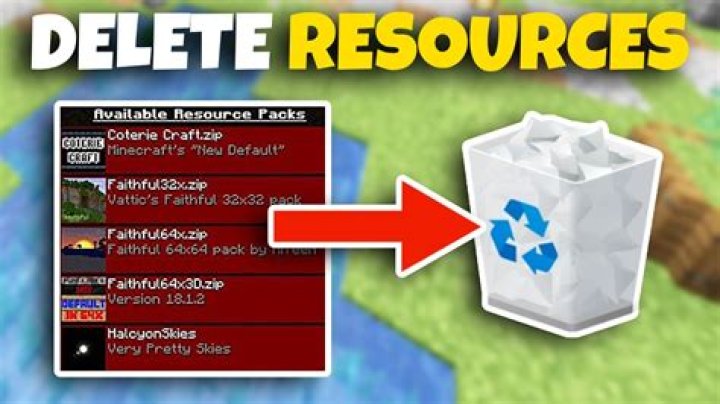 How to delete resource packs in minecraft