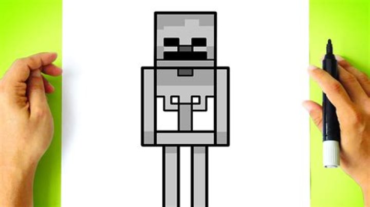 How to draw a skeleton minecraft