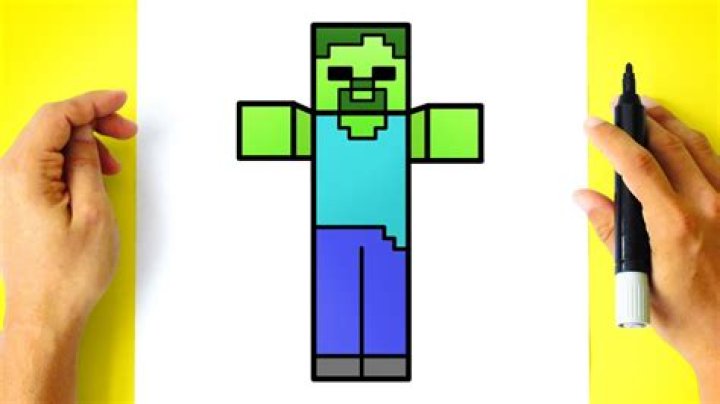 How to draw a zombie from minecraft