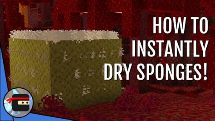 How to dry a sponge in minecraft
