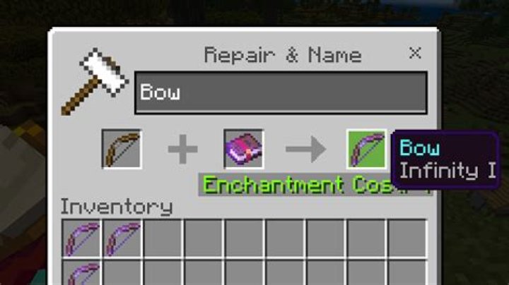 How to enchant a bow in minecraft