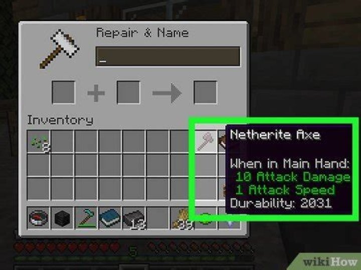 How to fix items in minecraft