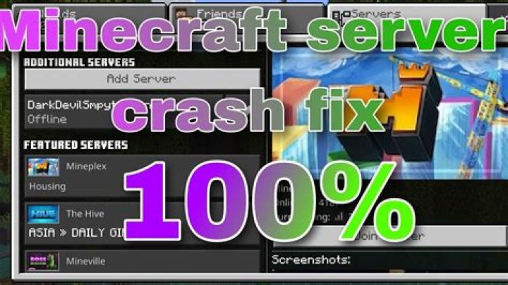 How to fix minecraft server crash