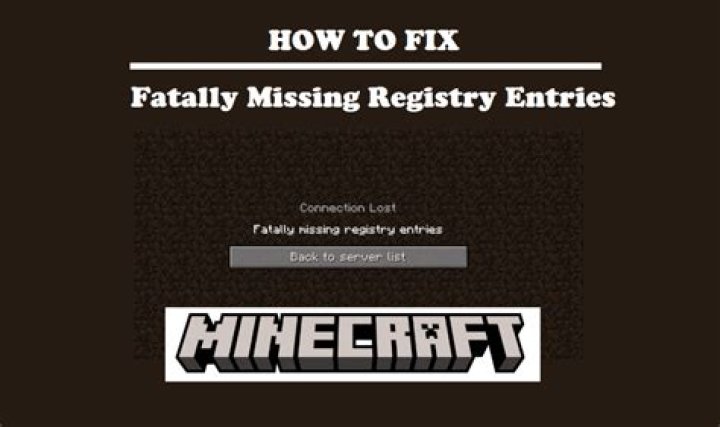How to fix missing registries in minecraft