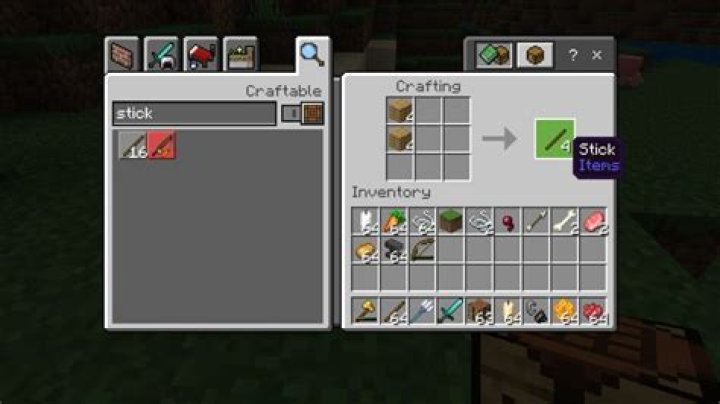 How to get a stick in minecraft