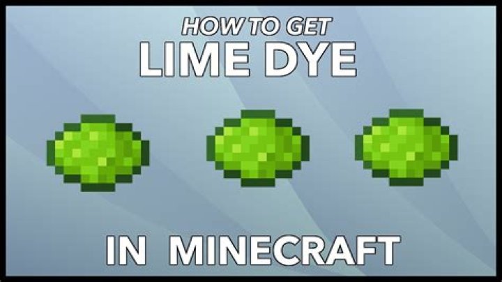 How to get lime dye in minecraft
