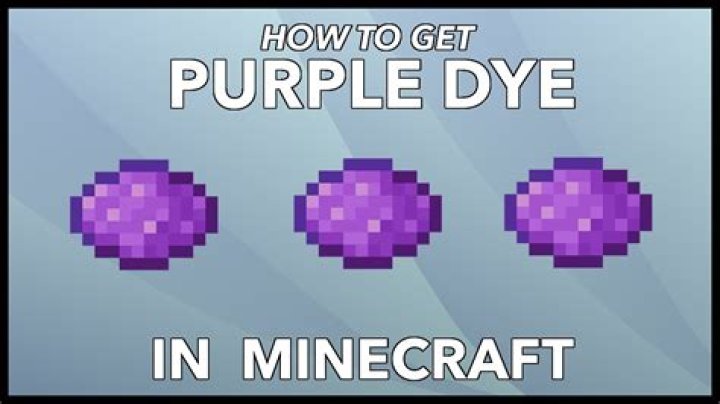How to get purple dye in minecraft