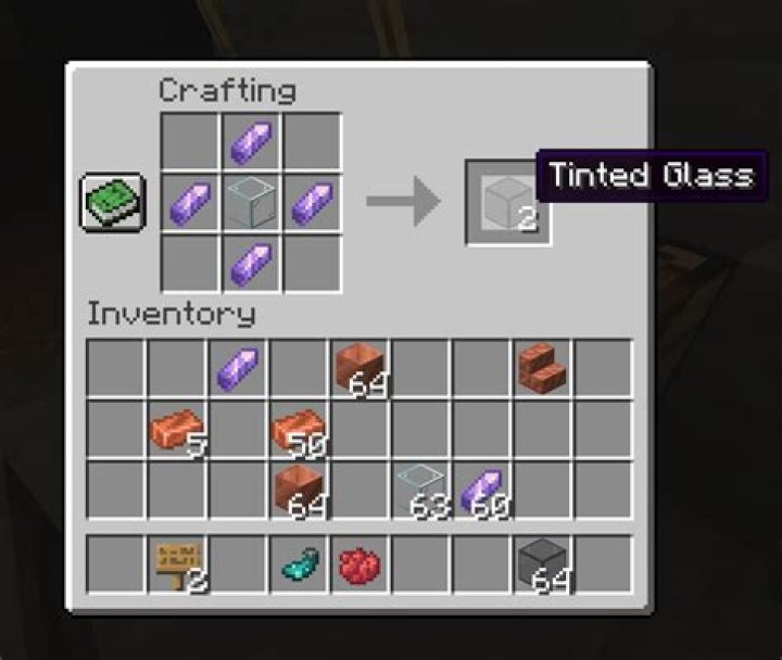 How to get tinted glass in minecraft
