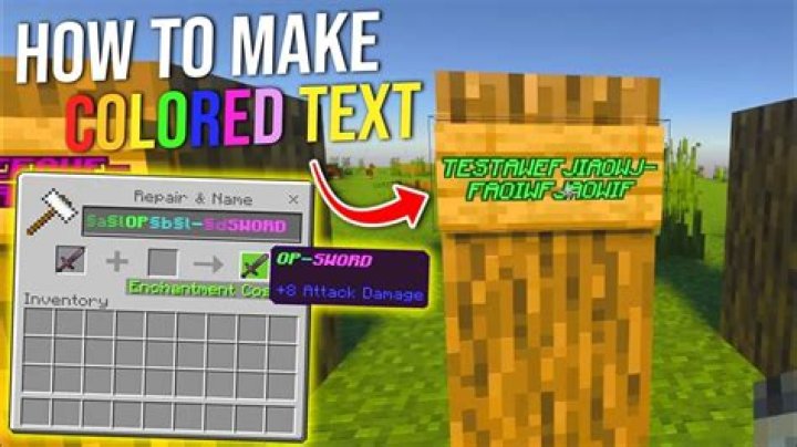 How to highlight text in minecraft
