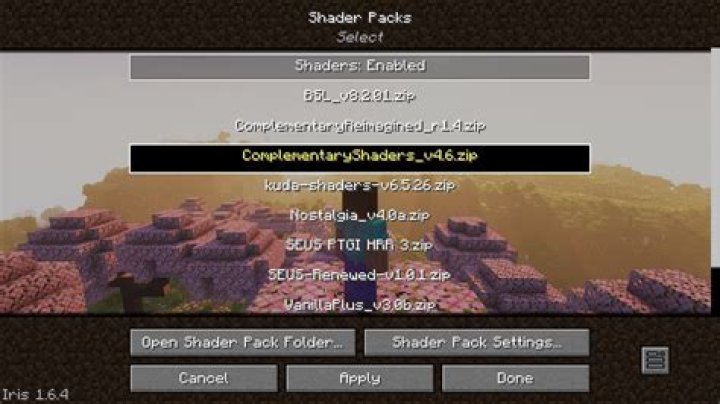 How to install shaders minecraft 1.13.2