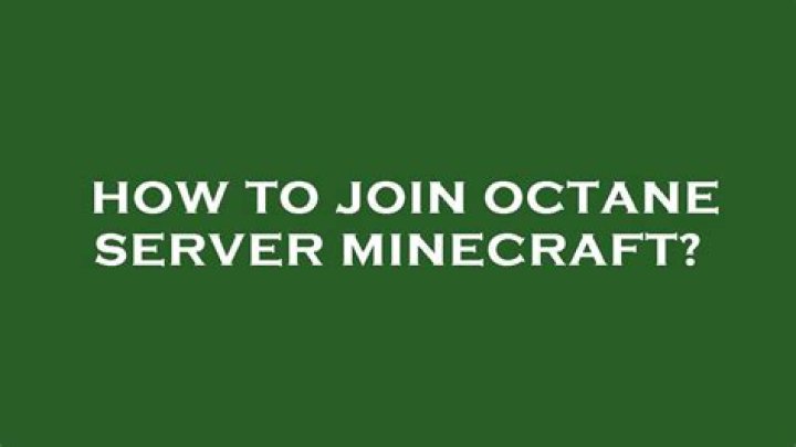 How to join octane server minecraft