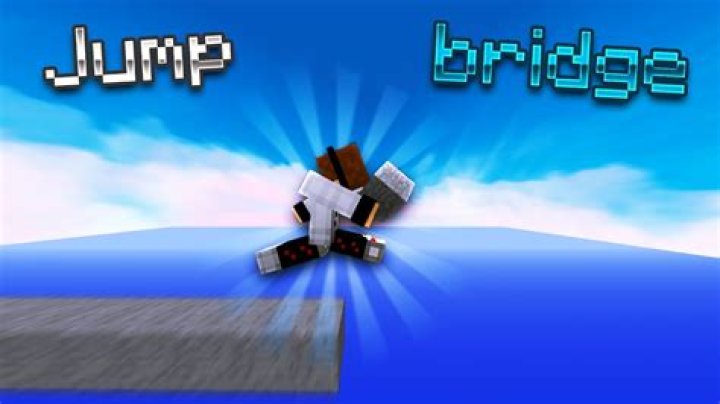 How to jump bridge in minecraft bedrock
