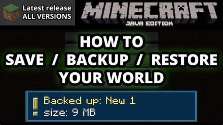 How to load a backup in minecraft