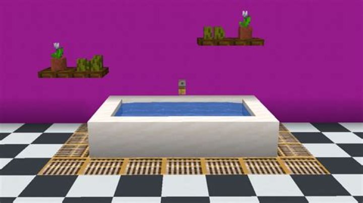 How to make a bathtub in minecraft