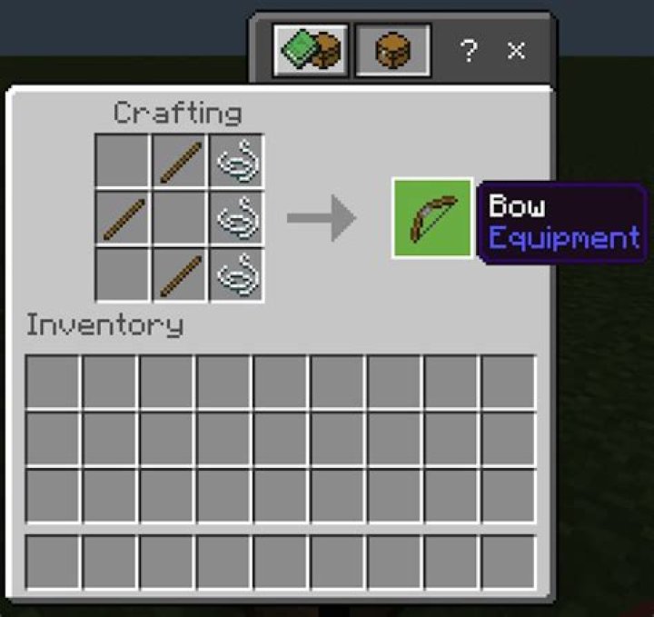 How to make a bow in minecraft