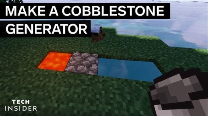 How to make a cobblestone generator minecraft