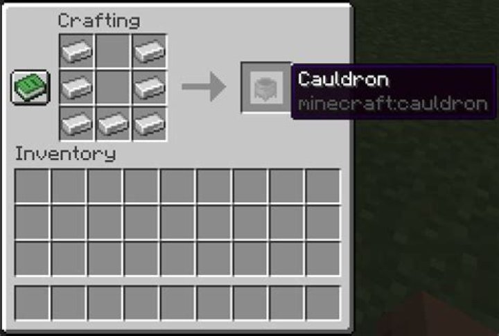 How to make a couldron in minecraft