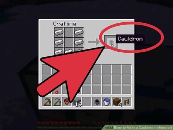 How to make a culdron in minecraft