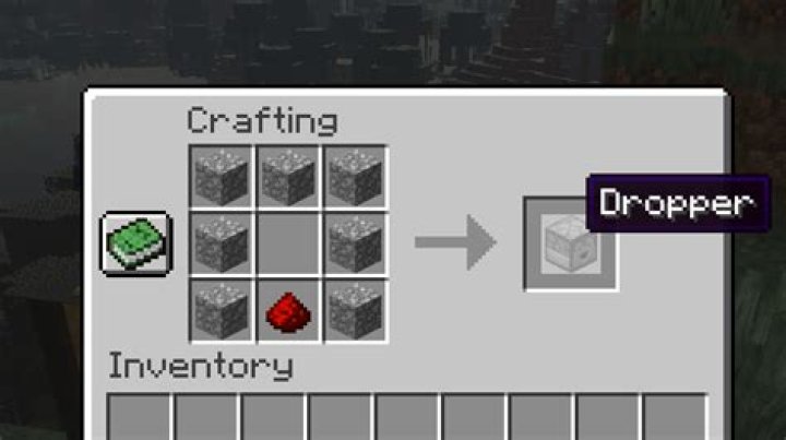 How to make a dropper in minecraft