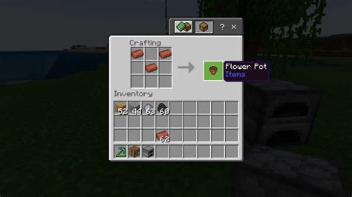 How to make a flowerpot in minecraft