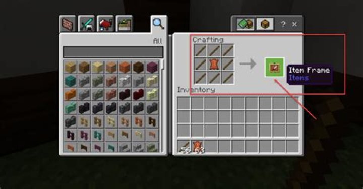 How to make a frame in minecraft