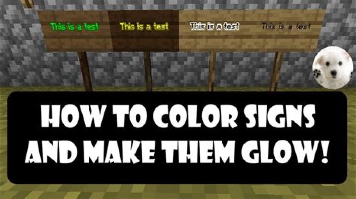 How to make a glow sign minecraft