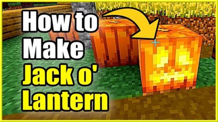 How to make a jack o’lantern minecraft